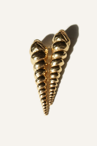 COILED SHELL EARRINGS - MUTTER