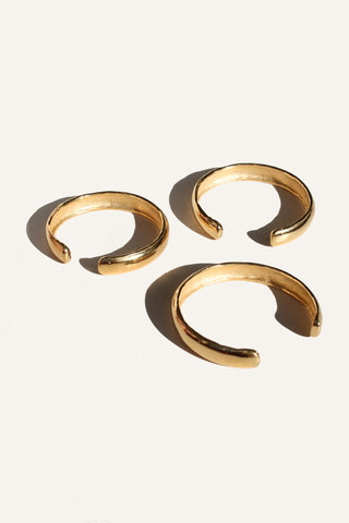 BATTERED BANGLE (24K) - MUTTER